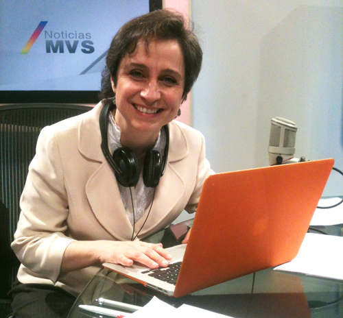 ...aristegui en mvs... (foto: @AristeguiOnline)