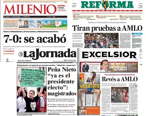 ...los diarios  de hoy...